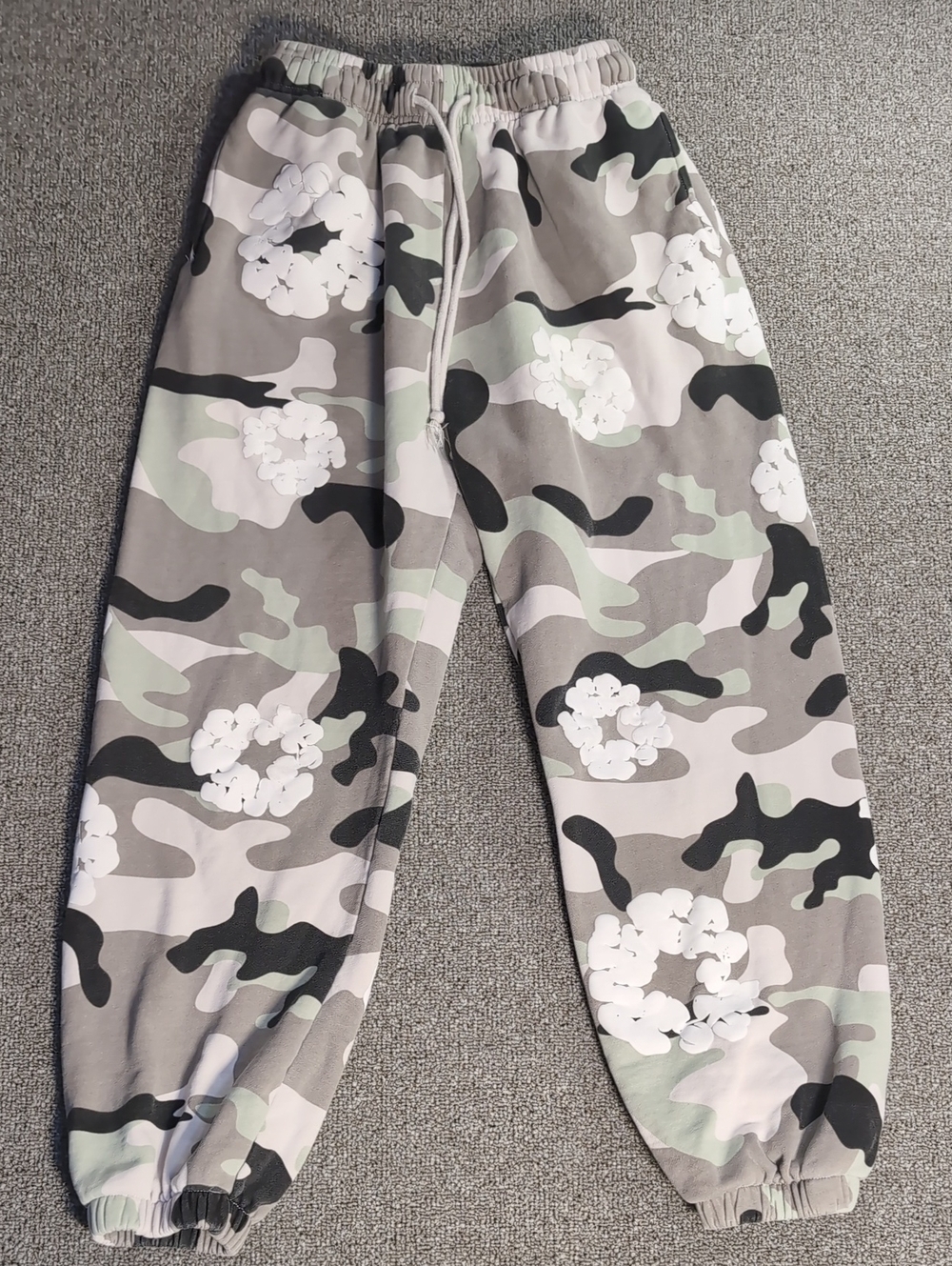 Denim Tears The Cotton Wreath Sweatpant White Camo Unisex Large 100% Authentic